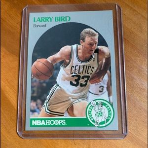 COPY - Larry Bird 1990 NBA HOOPS card iconic image perfect condition.